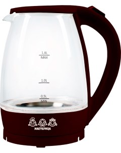 Чайник электрический ЕК 1801G 1 8 л прозрачный коричневый Мастерица