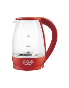 Чайник электрический ЕК 1801G 1 8 л прозрачный красный Мастерица
