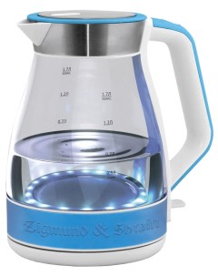Чайник электрический KE 821 1 7 л белый голубой Zigmund & shtain