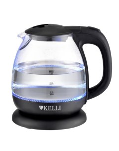 Чайник электрический KL 1370 1 л черный прозрачный Kelli