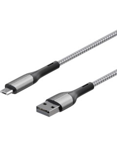 Кабель MicroUSB USB2 0 1 2м Silver IS IS DC MCUSBNYSL 120B210 Interstep