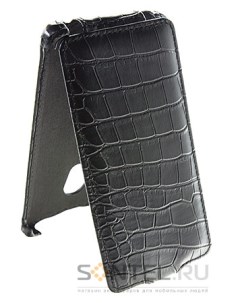 Чехол книжка Armor для Sony Xperia ion крокодил черный Armor case