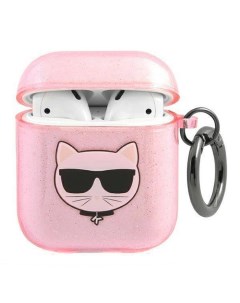 Чехол Silicone Case with Ring Choupette Transparent Purple Karl lagerfeld
