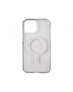 Накладка пластик для iPhone 14 для MagSafe с силиконовым краем прозрачная Red line
