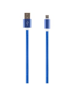 Кабель USB micro USB 2 метра neylon Blue Red line