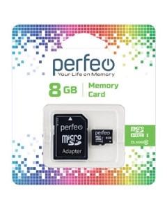 Карта памяти microSD 8GB High Capacity Class 10 Perfeo