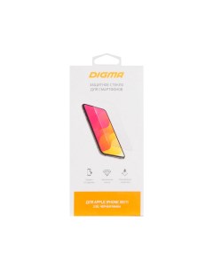 Защитное стекло для экрана для Apple iPhone XR 11 2 5D 1 шт черный dgg2ap11xa Digma