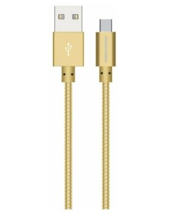 Дата кабель USB 2 1A для micro USB K31m металл 1м Gold More choice