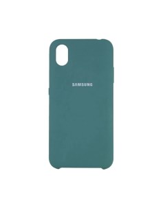 Чехол Samsung Galaxy A01 Core темно зеленый Silicone cover