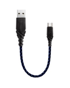 Кабель NyloGlitz Micro USB 18 см цвет Синий CBL NGAM BLU018 Energea