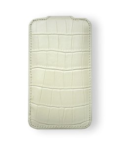 Кожаный чехол для Apple iPhone 3GS 3G Jacka Type крокодиловая кожа белый Melkco