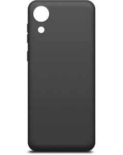 Чехол Silicone Case матовый для Samsung Galaxy A03 Core черный Borasco