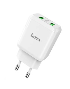 Сетевое зарядное устройство N6 18 Вт 2 USB QC3 0 3 А белый Hoco