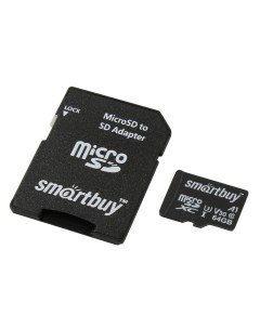 Карта памяти MicroSDHC U3 SB64GBSDU1A AD Smartbuy