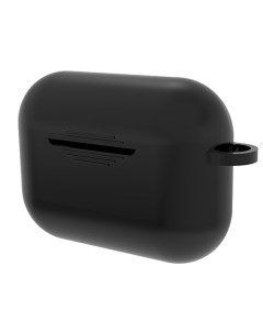 Чехол для кейса наушников Apple AirPods Pro силиконовый с карабином черный Promise mobile
