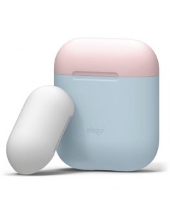 Чехол для AirPods Pastel Blue с крышками Pink и White Elago