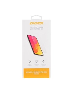 Защитное стекло для экрана для Apple iPhone 12 Pro Max прозрачная 1 шт dgg1ap12pm Digma