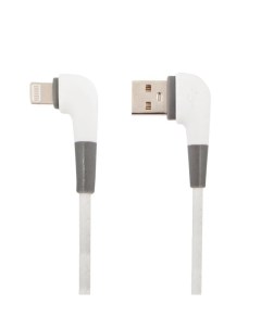 Кабель USB LP USB Type C L коннектор кожаный шнурок белый Liberty project