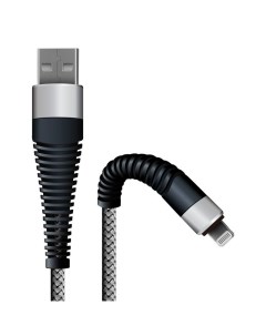 Кабель Fishbone USB Lightning 3А 1м серый 38508 Borasco