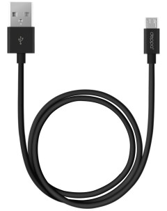 Кабель 72205 microUSB 2м Black Deppa