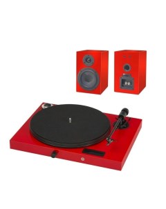Проигрыватель виниловых пластинок с акустикой SET JUKEBOX E SPEAKER BOX 5 RED RED Pro-ject