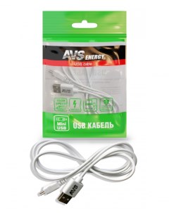 Кабель MN 313 USB Mini USB 1 м белый Avs
