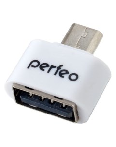 Адаптер Pеrfеo Micro USB USB OTG белый Perfeo