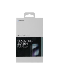 Защитное стекло для Galaxy M32 3D Full Glue черная рамка Deppa