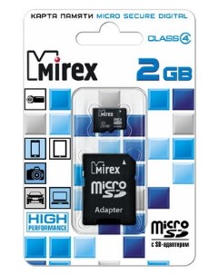 Карта памяти Micro SD 2GB Mirex