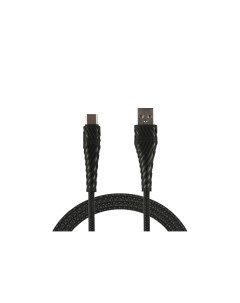 Кабель USB CB300 UTC 2A 10B USB Type C DATA оплетка пластик с тиснением черный Wiiix