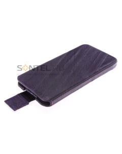 Кожаный чехол с язычком для iPhone 5 дерево фиолетовое Vip box