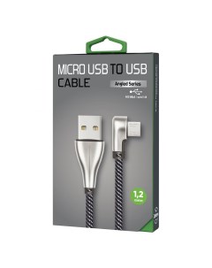 Кабель Micro USB to USB Cable Angled Series 90 1 2 м Silver Dorten