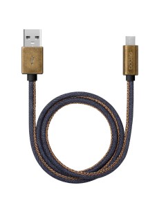 Кабель Jeans USB Micro USB 2 4А 1 2 м синий 72276 Deppa