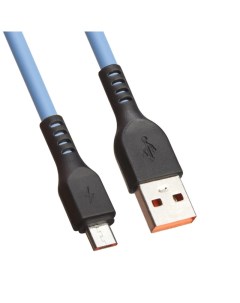 Кабель USB LP Micro USB Extra TPE голубой Liberty project