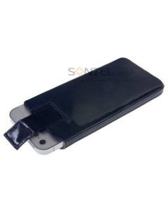 Кожаный чехол с язычком ЛАК для iPhone 5 синий Vip box