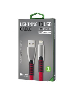Кабель Lightning to USB Cable Canvas Series 1 м Red для Apple Lightning Dorten