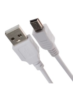 Кабель Mini USB USB только для зарядки 1 А 0 5 м белый Luazon