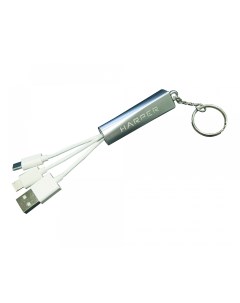 Дата кабель CC 31 USB USB Type C Lightning 1А 0 045 м серебристый Harper