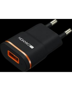 Зарядное устройство сетевое CNE CHA01B USB A 1A черный с бронзой Canyon