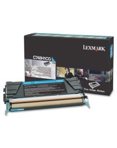 Картридж для лазерного принтера C748H1CG голубой оригинальный Lexmark
