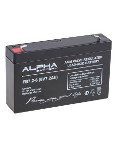 Свинцово кислотный аккумулятор ALPHA BATTERY FB 7 2 6 6В 7 2Ач Alfa battery