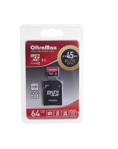 Карта памяти 64GB MicroSD class 10 SD адаптер OM064GCSDXC10UHS 1 ElU1 Oltramax