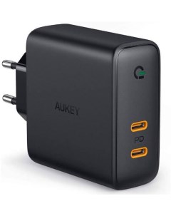 Сетевое зарядное устройство Focus Duo PD PA D5 USB C 63W Black Aukey