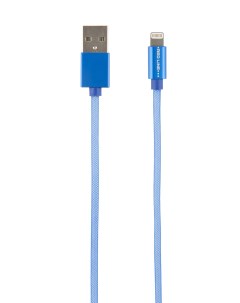 Кабель USB 8 pin MFI fishnet круглый Blue Red line