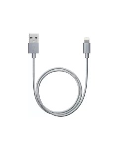 Дата кабель USB 8 pin для Apple алюминий нейлон MFI 1 2м графит Deppa