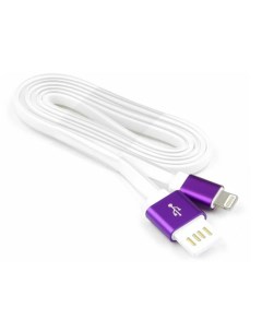 Кабель Cablexpert CC ApUSBp USB 2 0 AM Lightning 8P 1 м белый фиолетовый Gembird