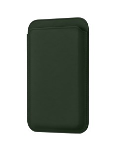 Картхолдер Magnet Wallet для Apple iPhone с MagSafe тёмно зеленый Vlp