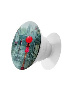 Пластмассовый держатель для телефона Попсокет Красный зонтик Krutoff