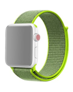Ремешок для Apple Watch 1 6 SE нейлоновый 42 44 мм Блестящий Зеленый APWTNY42 22 Innozone