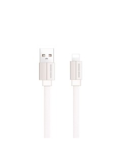 Дата кабель USB 2 1A для Lightning 8 pin плоский K20i нейлон 1м White More choice